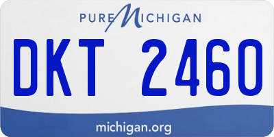 MI license plate DKT2460