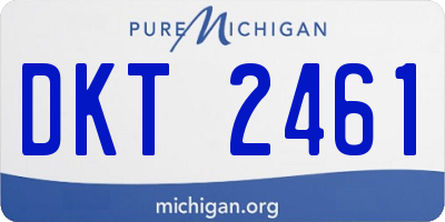 MI license plate DKT2461