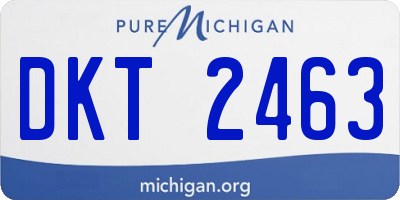 MI license plate DKT2463