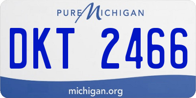 MI license plate DKT2466