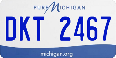 MI license plate DKT2467