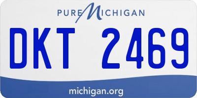 MI license plate DKT2469