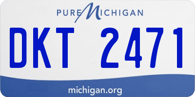 MI license plate DKT2471