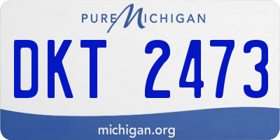 MI license plate DKT2473