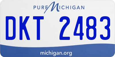 MI license plate DKT2483