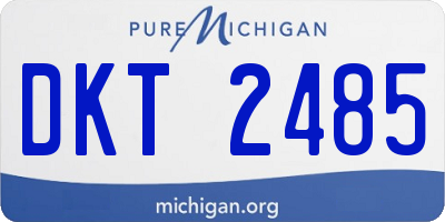 MI license plate DKT2485