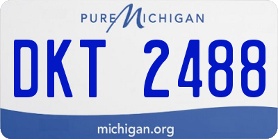 MI license plate DKT2488