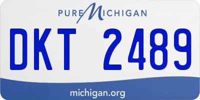 MI license plate DKT2489