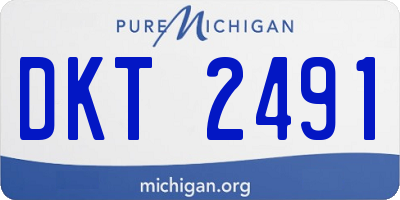 MI license plate DKT2491