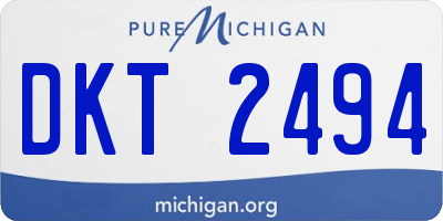 MI license plate DKT2494