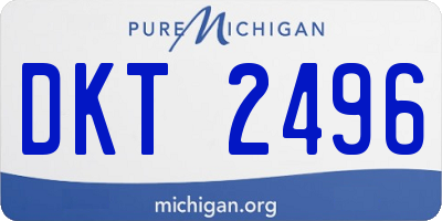 MI license plate DKT2496