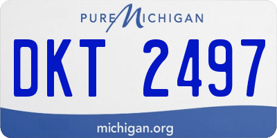 MI license plate DKT2497