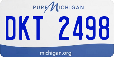 MI license plate DKT2498