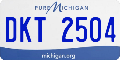 MI license plate DKT2504