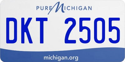 MI license plate DKT2505