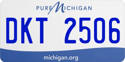 MI license plate DKT2506