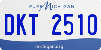 MI license plate DKT2510
