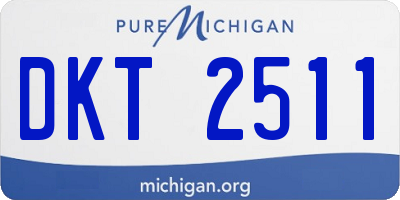 MI license plate DKT2511