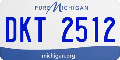 MI license plate DKT2512