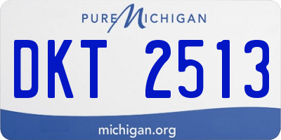 MI license plate DKT2513