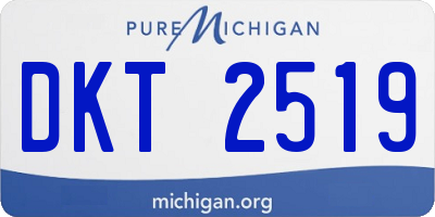 MI license plate DKT2519