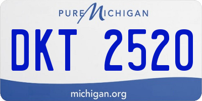 MI license plate DKT2520