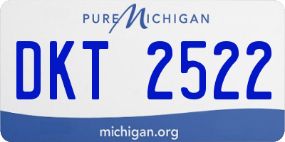 MI license plate DKT2522