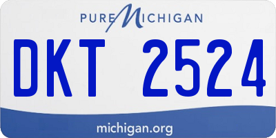 MI license plate DKT2524
