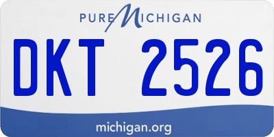 MI license plate DKT2526