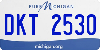 MI license plate DKT2530