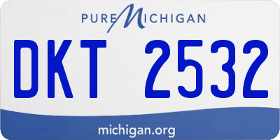 MI license plate DKT2532