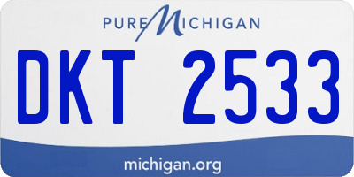 MI license plate DKT2533