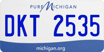 MI license plate DKT2535