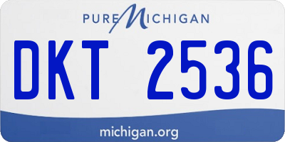 MI license plate DKT2536