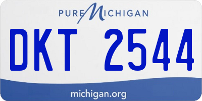 MI license plate DKT2544