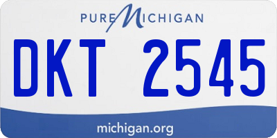 MI license plate DKT2545
