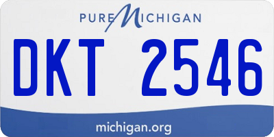 MI license plate DKT2546