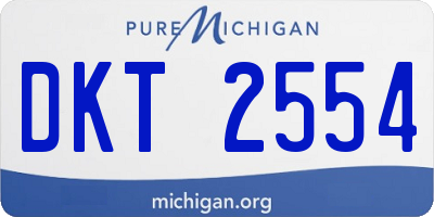 MI license plate DKT2554