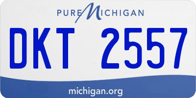 MI license plate DKT2557