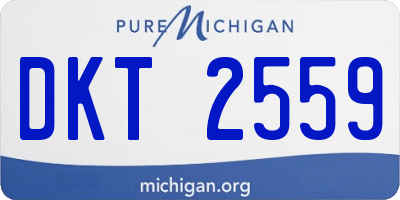 MI license plate DKT2559