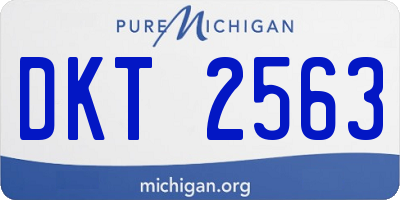 MI license plate DKT2563