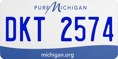 MI license plate DKT2574