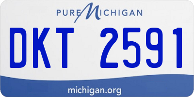 MI license plate DKT2591