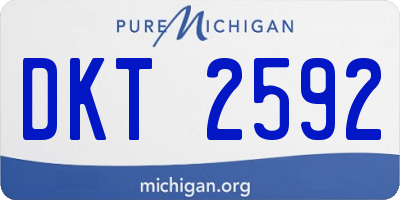 MI license plate DKT2592