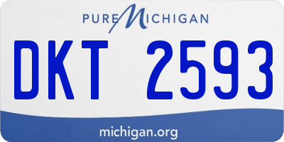 MI license plate DKT2593