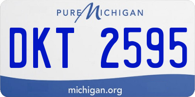 MI license plate DKT2595