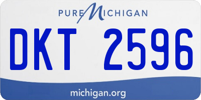 MI license plate DKT2596