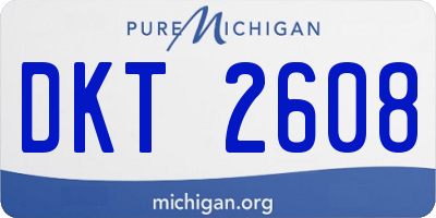 MI license plate DKT2608