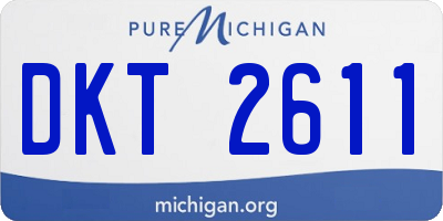 MI license plate DKT2611