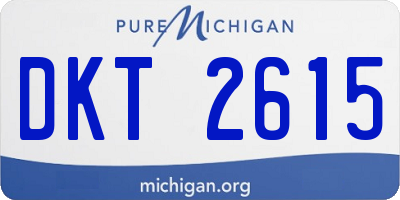 MI license plate DKT2615